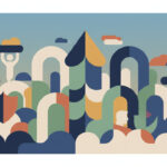 Abstract calming illustration suggesting professional recognition in law practice management, with soft shapes and muted colors, no text or numbers.