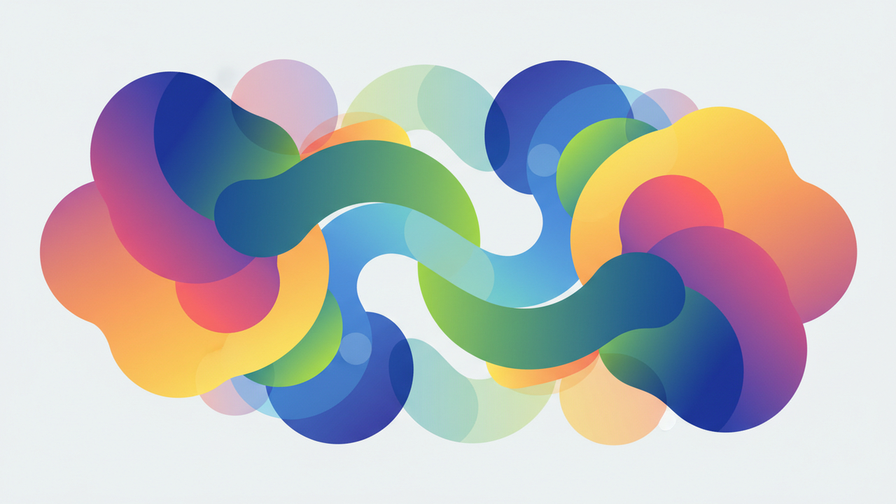 Abstract calming illustration suggesting agreement and clarity, soft shapes and gentle gradients, no text, no numbers