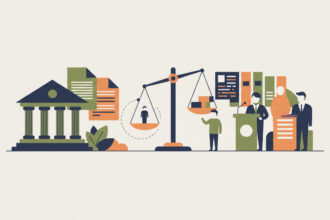Calm abstract legal illustration related to 2010 05 aba president lamm applauds ruling barring juvenile life without parole sentences in non homicide cases.