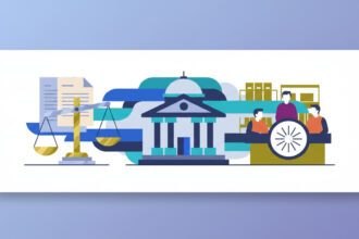 Calm abstract legal illustration related to 2010 08 incoming american bar association president to appoint ted olson and david boies to task force on justice system.