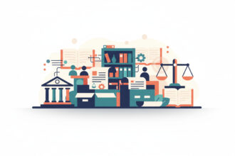 Calm abstract legal illustration related to 2010 10 american bar association ethics opinions.