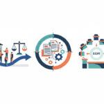 Calm abstract legal illustration related to 2011 05 aba urges congress to help overburdened immigration court system.