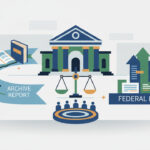 Calm abstract legal illustration related to 2011 05 former doj lawyer tribe calls for action on access to justice.