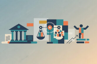 Calm abstract legal illustration related to 2011 07 laws keep ex offenders from finding work experts say.