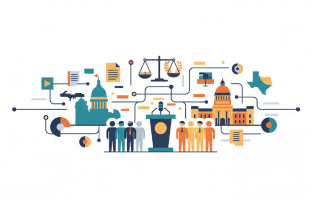 Calm abstract legal illustration related to 2012 04 three lawyers michigan state bar texas supreme court receive aba grassroots advocacy award e2 80 a8.