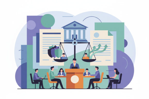 Calm abstract legal illustration related to 2012 04 vawa integral part of public safety and needs to pass says aba.