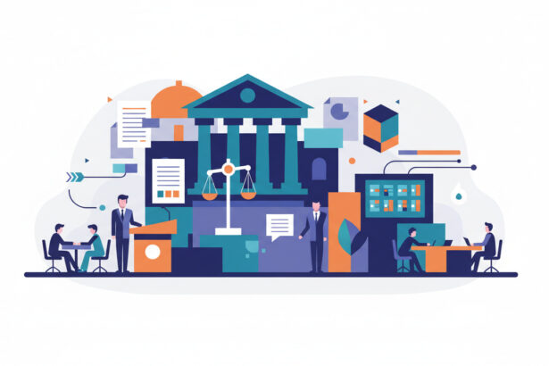 Calm abstract legal illustration related to 2012 05 aba program to highlight e discovery issues trends and challenges.