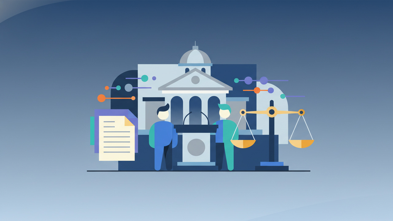 Calm abstract legal illustration related to 2012 06 aba and lsac announce program for reporting of entering class data.