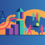 Calm abstract legal illustration related to 2013 06 aba gives grants to state access to justice program.