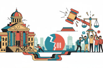 Calm abstract legal illustration related to 2013 08 inadequate court resources hurt access to justice say nations top jurists.