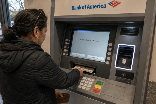 Editorial illustration of hands removing a blank prepaid card from an unmarked envelope